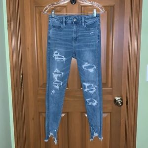 American Eagle ripped skinny jeans, size 4